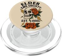 Elder Emo Society Squelette Rose Vintage années 1990 PopSockets PopGrip pour MagSafe
