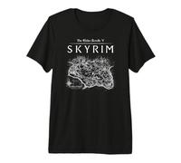 Elder Scrolls Skyrim Province Map Video Game T-Shirt Haut de Gamme