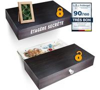 Elder Welder® Étagère Secrète avec Compartiment Secret | 30cm x 60cm | Coffre Fort Secret | Étagère Murale Wengé avec Cachette Secrète à Clé | Étagère Murale Tiroir | Idéale Cachette Argent