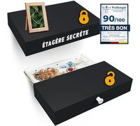 Elder Welder® Étagère Secrète avec Compartiment Secret | 30cm x 60cm | Coffre Fort Secret | Étagère Murale Noire avec Cachette Secrète à Clé | Étagère Murale Tiroir | Idéale Cachette Argent