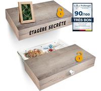 Elder Welder® Étagère Secrète avec Compartiment Secret | 30cm x 60cm | Coffre Fort Secret | Étagère Murale Chêne Halifax avec Cachette Secrète à Clé | Étagère Murale Tiroir | Idéale Cachette Argent