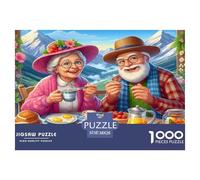 Elderly Couple Breakfast Structure Durable Activité De Loisir Idéale, Adaptée pour Améliorer Les Capacités De Résolution De Problèmes 38x26cm/1000pcs