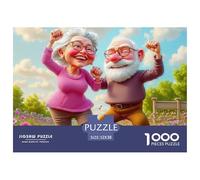 Elderly Couple Running Carton De Qualité Jeu Relaxant, Idéal pour Se Détendre, Réduire La Pression Et Profiter De La Vie 52x38cm/1000pcs