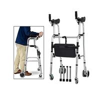 Elderly Walker with Arm RT Fold The Vertical Walking Aid Moving The Scroll Wheel Safe Double Release Double The Comfort,