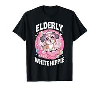 Elderly White Hippie Funny Saying Vintage Grandpa Or Grandma T-Shirt