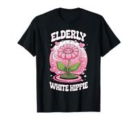 Elderly White Hippie Funny Saying Vintage Grandpa Or Grandma T-Shirt