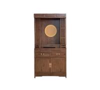ELDFLRURB Armoire Bouddhiste Chinoise, Armoire d'autel en Bois Massif représentant Le Bouddha Guanyin, Dieu de la Richesse, 100 cm x 42 cm x 200 cm