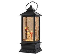 Eldnacele Lanterne boule à eau avec minuterie de 6 h et cordon USB, musicale/à piles/pour décoration de Noël/chambre à coucher, coffret cadeau, 30,5 cm