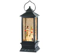 Eldnacele Lanterne Boule à Neige Musicale à Piles chantante avec Bonhomme de Neige Scintillante avec Musique, décoration de Noël et Cadeau, Famille de Bonhomme de Neige