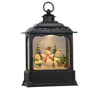 Eldnacele Lanterne Musicale en Forme de Boule à Neige avec minuterie, allumée par USB/Piles, tourbillonnante, Eau Scintillante, Lanterne Boule à Neige pour Adultes et Enfants, décoration de Noël -