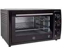 eldom PR300 Rast Four électrique, avec plaque de cuisson, grille et tournebroche, four à pain avec fonction chaleur tournante, petit mini four pour petits pains, pizzas, grillades et gâteaux - Noir