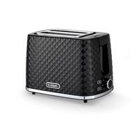 eldom TO280C tosti Grille-pain | 7 niveaux de torréfaction | Fonction décongélation | avec grille réchauffe-viennoiseries intégré | Tiroir ramasse-miettes | 930 W | Noir