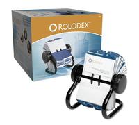 Rolodex Fichier rotatif S0793780 Polystyrène pour cartes de visite 200 pochettes Index A–Z Noir