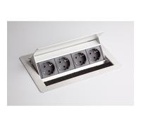 ELDOSE1 | Bloc multiprises (montage incl.) | 4 x prises de courant - Accessoires Argent