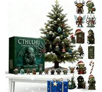 Eldritch Yule Advent Calendar 2025, Lovecraft-Inspired Christmas Ornament Set, 24 Acrylic Hanging Monster Ornaments, Gothic Holiday Countdown Tree Décor Gift for Horror Fans(1PCS)