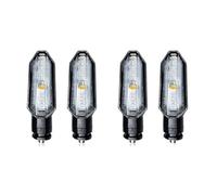 ELDVSUA Phare Moto LED Clignotant De Moto LED Dynamique Double Couleur 12V Pour CRF250L Pour ADV150 Pour CBR650F Pour NC750X Lampe Pour XADV 750(4 x Amber Blue)