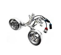 ELDVSUA Phare Moto LED Kit De Lampes Auxiliaires Led Antibrouillard Pour Motos Pour Indien Pour Chef Pour Dark Pour Horse Pour Elite Pour Roadmaster 2018 - 2023(Chrome)