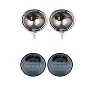 ELDVSUA Phare Moto LED Paire Chromée De Phares Antibrouillard LED Pour Moto 4.5" 4-1/2" Pouces Avec Coque Moteur. Support(Light with housing)