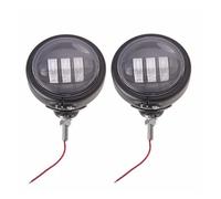 ELDVSUA Phare Moto LED Pièces Chromées 4-1/2 "Motorsiklet LED Feu De Croisement Antibrouillard Auxiliaire Avec Seau Boîtier 4.5" Pour Electra Pour Glide Pour Bad Boy(Light and housing B)