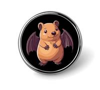 Élé badge rond imprimé lionne, épingle à revers en alliage d'aluminium de 2,5 cm avec transfert thermique, épingle en métal légère pour chemises, vestes, cadeaux uniques