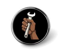 Élé badge rond imprimé panda, épingle à revers en alliage d'aluminium de 2,5 cm avec transfert thermique, épingle en métal légère pour chemises, vestes, cadeaux uniques