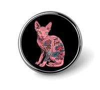 Élé badge rond imprimé panda ludique, épingle à revers en alliage d'aluminium de 2,5 cm avec transfert thermique, épingle en métal légère pour chemises, vestes, cadeaux uniques