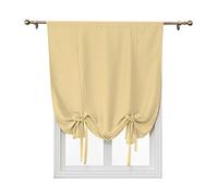 ele ELEOPTION Attacher Les Stores occultant Rideau de fenêtre Isolant Thermique Drapé Panneau Décoration de la Maison Balloon Shades pour Chambre (Beige, 100 * 120cm)