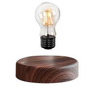 ele ELEOPTION Lampe De Table Led Flottante Avec Bouton Tactile, Magnétique, Aspect Bois Élégant,Ampoule Led Sans Fil,Lumière Décorative Pour Amants,Décoration D'intérieur,Veilleuse