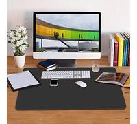 ele ELEOPTION Pad de Bureau, Anti-dérapant et PU Cuir Tapis de Bureau, Pad de Bureau d'écriture étanche pour Bureau et Maison, Double Face (80x40cm, Noir)