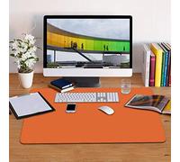 ele ELEOPTION Pad de Bureau, Anti-dérapant et PU Cuir Tapis de Bureau, Pad de Bureau d'écriture étanche pour Bureau et Maison, Double Face (60x30cm, Orange)