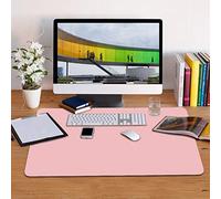 ele ELEOPTION Pad de Bureau, Anti-dérapant et PU Cuir Tapis de Bureau, Pad de Bureau d'écriture étanche pour Bureau et Maison, Double Face (80x40cm, Rose)