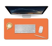 ele ELEOPTION Pad de Bureau, Anti-dérapant et PU Cuir Tapis de Bureau, Pad de Bureau d'écriture étanche pour Bureau et Maison, Double Face (120x60cm, Orange)