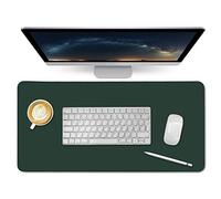 ele ELEOPTION Pad de Bureau, Anti-dérapant et PU Cuir Tapis de Bureau, Pad de Bureau d'écriture étanche pour Bureau et Maison, Double Face (120x60cm, Vert foncé)