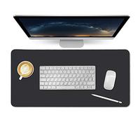 ele ELEOPTION Pad de Bureau, Anti-dérapant et PU Cuir Tapis de Bureau, Pad de Bureau d'écriture étanche pour Bureau et Maison, Double Face (120x60cm, Noir)