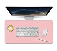 ele ELEOPTION Pad de Bureau, Anti-dérapant et PU Cuir Tapis de Bureau, Pad de Bureau d'écriture étanche pour Bureau et Maison, Double Face (120x60cm, Rose)