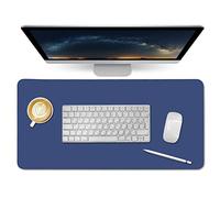 ele ELEOPTION Pad de Bureau, Anti-dérapant et PU Cuir Tapis de Bureau, Pad de Bureau d'écriture étanche pour Bureau et Maison, Double Face (120x60cm, Bleu foncé)