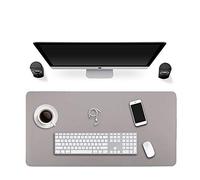 ele ELEOPTION Pad de Bureau Tapis de Souris PU Cuir antidérapant Bureau Pad Étanche Durable Table Pad pour Le Bureau et l'école (120cm*60cm, Gray + Silver)