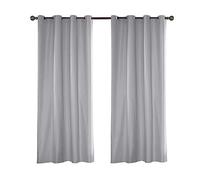 ele ELEOPTION, Rideau imperméable pour extérieur avec œillets pour Porche Avant, pergola, cabane, Patio Couvert, Gazebo, Station d'accueil et Plage (137 x 213 cm, Gris Clair)