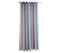 ele ELEOPTION Rideaux Occultants, Isolants Rideaux avec Oeillets, Rideaux de Fenêtre Décoration avec Etoiles, pour Chambre d'enfants, Salon,Chambre, 1 Panneaux (134x240cm, Violet)