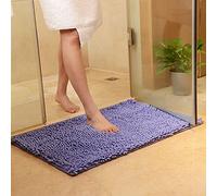 ele ELEOPTION Soft Shag Tapis De Bain Tapis Cuisine Porte Pieds De Porte Tapis Antidérapant Bande Absorbant Paillasson Tapis De Bain Douche Shaggy Tapis - 50 x 80 cm, Violet