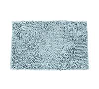 ele ELEOPTION Soft Shag Tapis de Bain Tapis Porte de Cuisine Porte Pieds Tapis Bande Antidérapante Paillasson Absorbant Tapis De Bain Douche Shaggy Tapis - 50 x 80 cm, Bleu