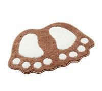 ele ELEOPTION Tapis de Bain antidérapant Super Absorbant l'eau Tapis de Douche Doux et Confortable, Lavable en Machine pour Salle de Bain, Chambre à Coucher, Salon 58 x 88 cm, café