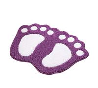 ele ELEOPTION Tapis de Bain antidérapant Super Absorbant l'eau Tapis de Douche Doux et Confortable Tapis de Bain Lavable en Machine pour Salle de Bain, Chambre à Coucher, Salon (58x88 cm, Violet)