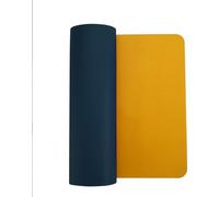 ele ELEOPTION Tapis de bureau Tapis de sourisPolyuréthaneTapis de bureau antidérapant en eau Tapis de table imperméable et résistant pour le bureau et l'école (bleu marine + jaune, 90 x 45 cm)