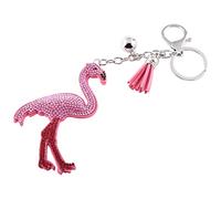 Ele Flamingo Porte-Clés Sac Pend Porte-Clés avec Pompon Application étendue Si Vous êtes un Flamant en Plastique clé Flamingo Tasche Porte Cle Flam Rose Porte Clef Flam Ros