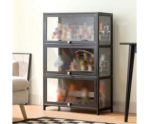 Ele Sto Solut Vitrine en acrylique avec portes - Forte capacité de charge pour décoration d'intérieur, objets de collection et étagères - Pour salon et bureau
