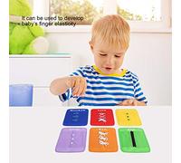 Eleage 6 Pièces Ensemble de Jouets de Compétences de Base Kit d'apprentissage coloré pour Développer l'élasticité des Doigts et L'intelligence chez Les Enfants Carton Non Toxique 20.5 * 26.5 Cm