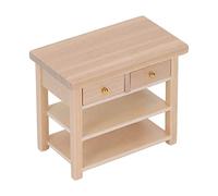 Eleage Armoire de Maison de Poupée en Bois, Conception Miniature en Bois | Pratique pour maison de poupée 1/12, Bois de bouleau durable, Style vintage, Idéal pour le bricolage