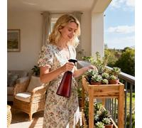 Eleage Arrosoir à Pression de Grande capacité, Arrosoir élégant et Durable pour la Maison et Le Jardin en Plastique 1x (TY 008 Café Conique 750ml)