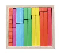 Eleage Bâtons de Comptage en Bois, Manipulateurs Mathématiques Colorés pour Enfants, Activités d'apprentissage, 58 Pièces de Blocs en Bois Massif